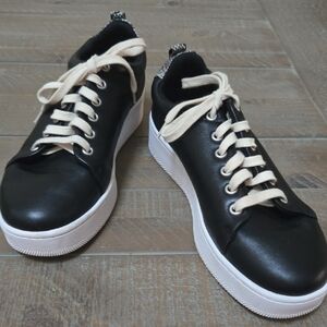 Halogen Black Sneakers with Cream Laces